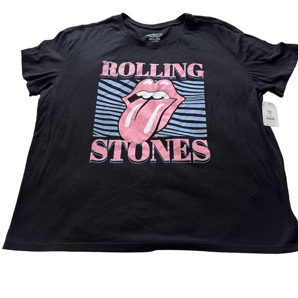 Rolling Stones Other - Rolling Stones Black T-Shirt Iconic Tongue Logo XXXL Unisex Short Sleeve Tee NWT